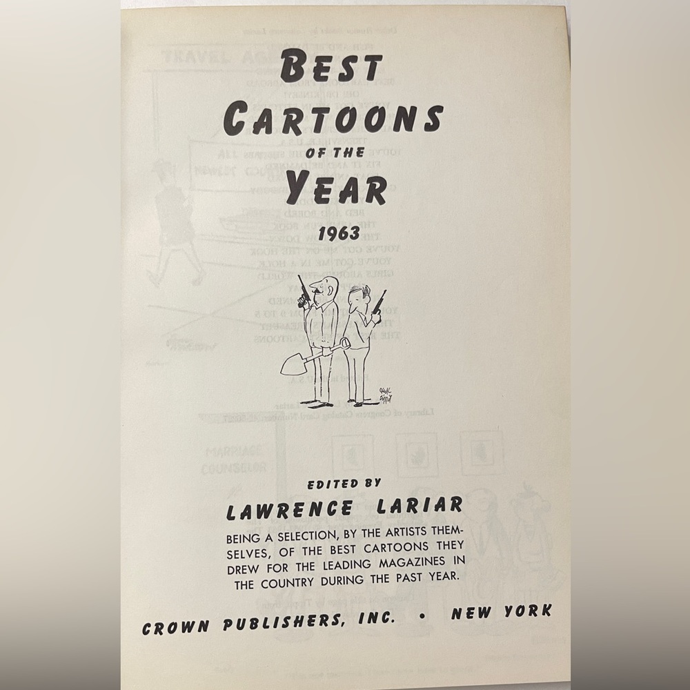 Vintage Book - Best Cartoons of The Year 1963 Edited by Lawrence Lariar